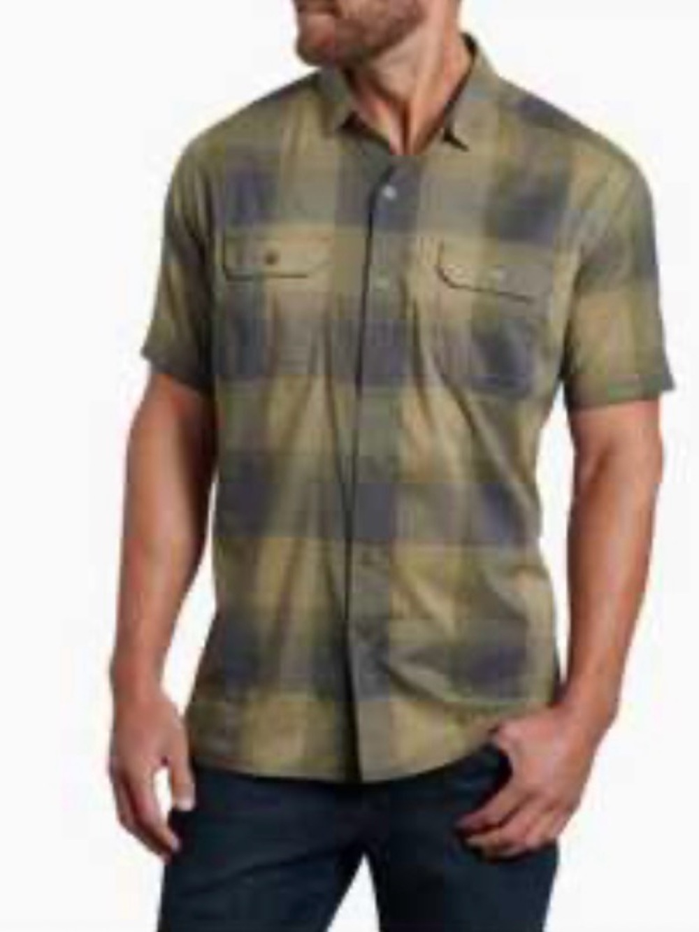 Kuhl Response Plaid Short Sleeve Shirt Size Large